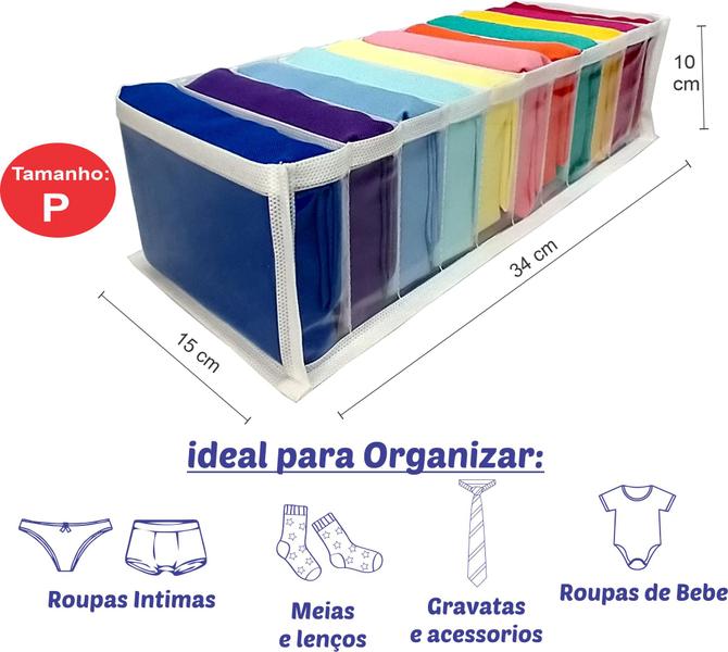 Imagem de Colmeia organizadora 10x15x34cm  - Comprei Organizei - Organizador de Guarda Roupas