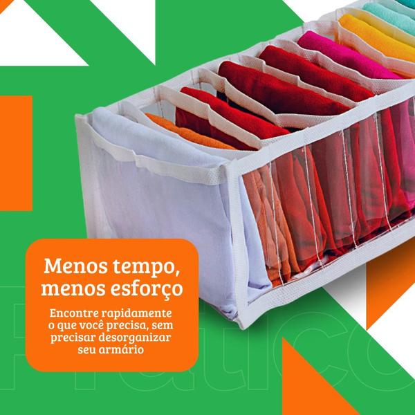 Imagem de Colmeia Organizadora Gaveta Viés Branco P 40x15x10 Kit 6 Uni