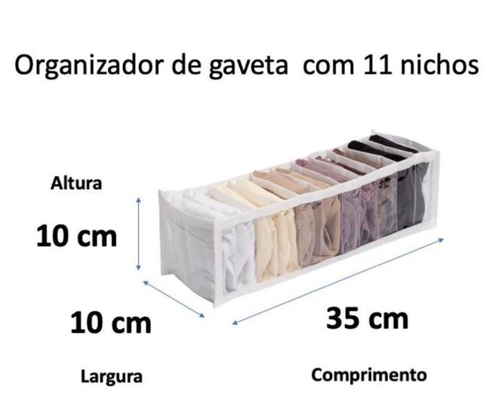 Imagem de Colmeia Organizadora Meia Cueca Calcinha Roupa Bebê 11 Nichos-1 UN