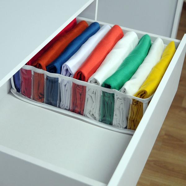 Imagem de Colmeia Organizadora para Camisetas - Branca 35x25x10cm