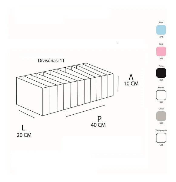 Imagem de Colmeia Organizadora Para Gaveta Roupa Premium M 40x20x10