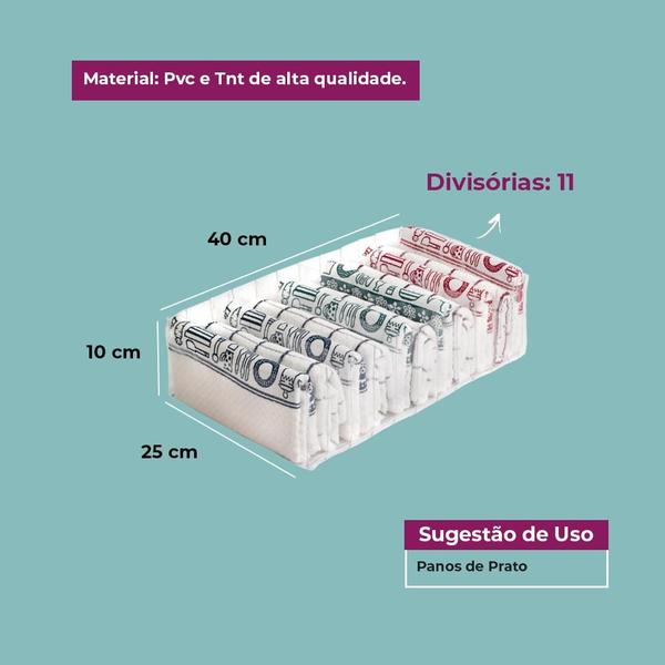 Imagem de Colmeia Organizadora para Panos de Prato 11 Nichos 10x40x25