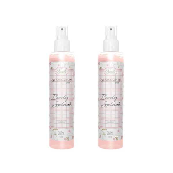 Imagem de Colonia Giovanna Baby Body Splash 260ml Peach - Kit C/ 2un