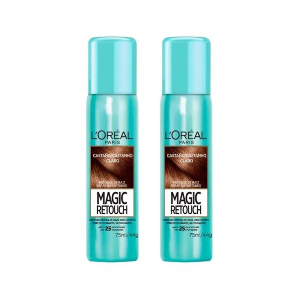 Imagem de Coloraçao Loreal Magic Retouch 75Ml Spray Castanho Claro-2Un