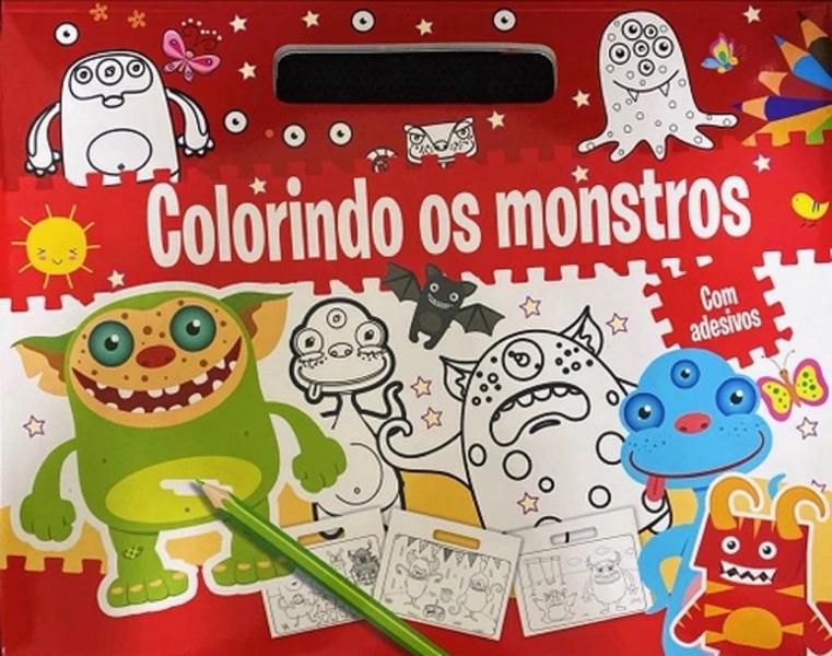 Imagem de Colorindo os Monstros - Prancheta de Colorir e Adesivos - Pé da Letra