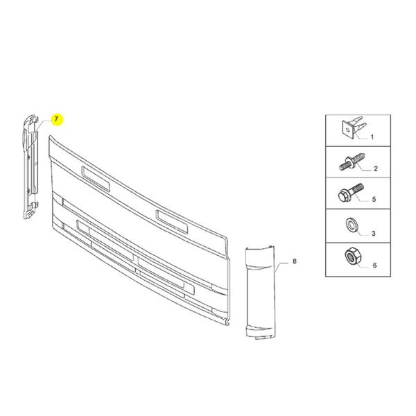 Imagem de Coluna Frontal Direita Para Iveco Eurotech - 99437723