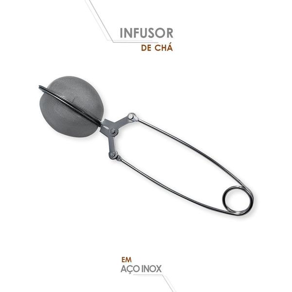 Imagem de Com o Infusor de Chá Inox Coador Peneira Ervas, você pode preparar chás para uma ou mais pessoas com facilidade.