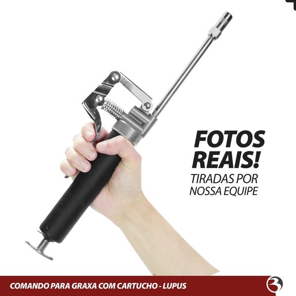 Imagem de Comando De Graxa Pistola Com Cartucho Lubrificação Rapida Graxadeira Lupus