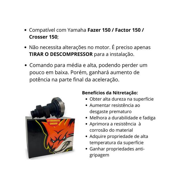 Imagem de Comando Jet Motos Yamaha Fazer / Factor / Crosser 150 Vigarista Média  Alta