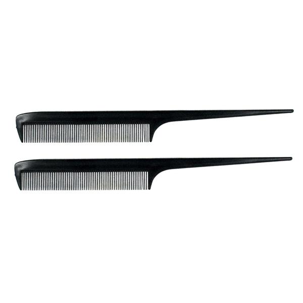 Imagem de Comb Amelia Beauty Products, plástico, dente fino, rabo de rato 21,6 cm