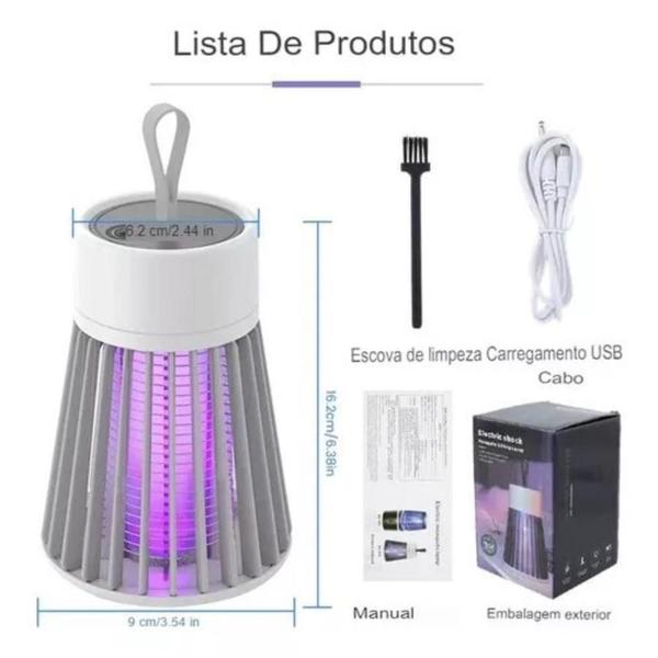 Imagem de Combata os Mosquitos: Mata Mosquito Repelente Eletrônico LED UV Pernilongo Insetos Voltagem 110V/220V