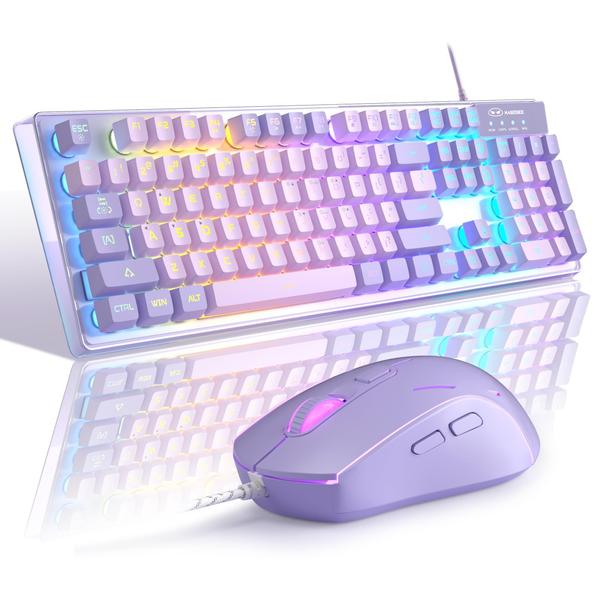 Imagem de Combinação de teclado e mouse para jogos MageGee K1 RGB LED retroiluminado