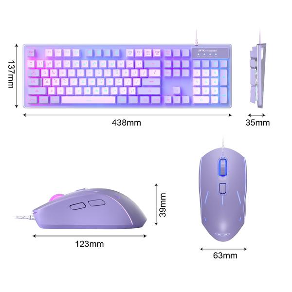 Imagem de Combinação de teclado e mouse para jogos MageGee K1 RGB LED retroiluminado