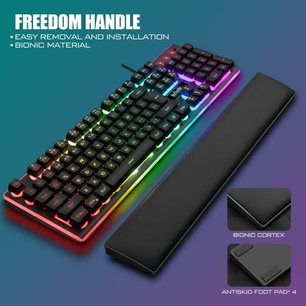 Imagem de Combinação de teclado e mouse para jogos RedThunder K10 RGB retroiluminado