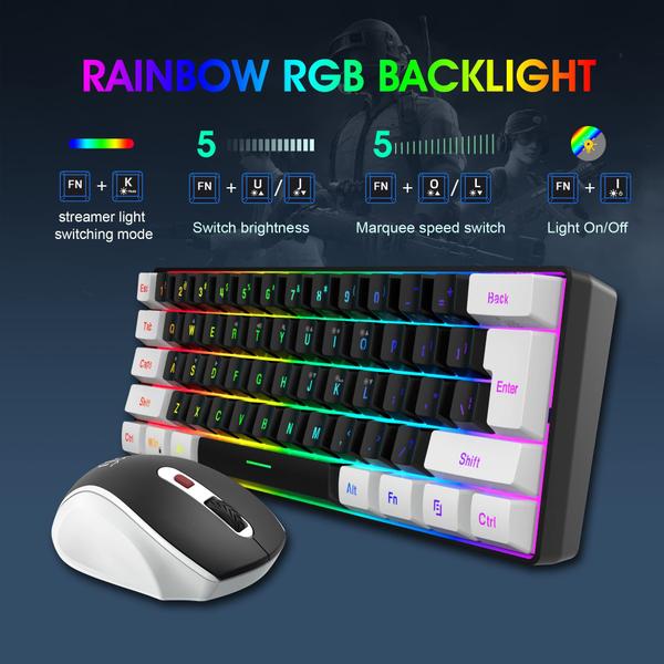 Imagem de Combinação de teclado e mouse para jogos sem fio Snpurdiri 2.4G