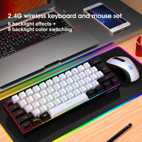 Imagem de Combinação de teclado e mouse para jogos sem fio Snpurdiri 2.4G