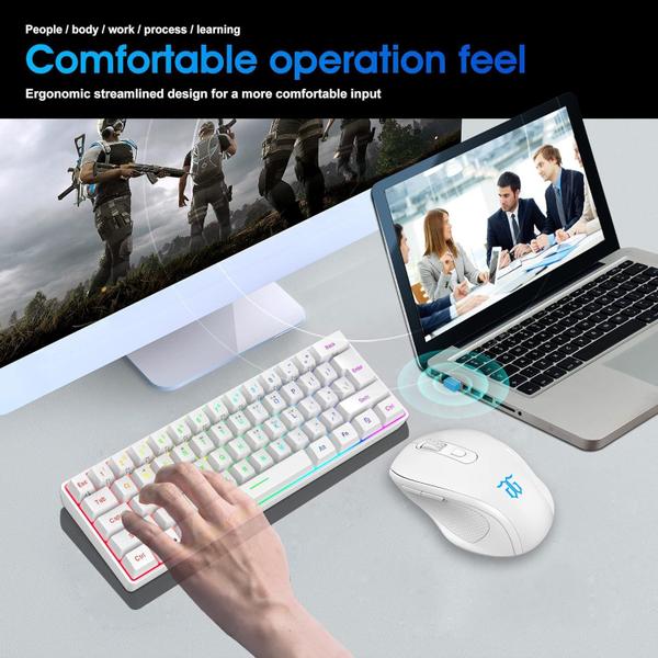 Imagem de Combinação de teclado e mouse para jogos sem fio Snpurdiri 2.4G