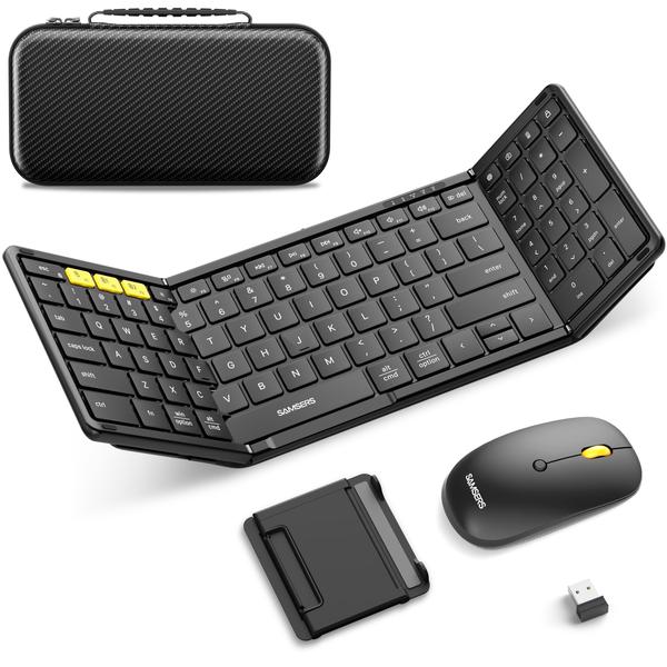 Imagem de Combinação de teclado e mouse Samsers Bluetooth 5.0 dobrável