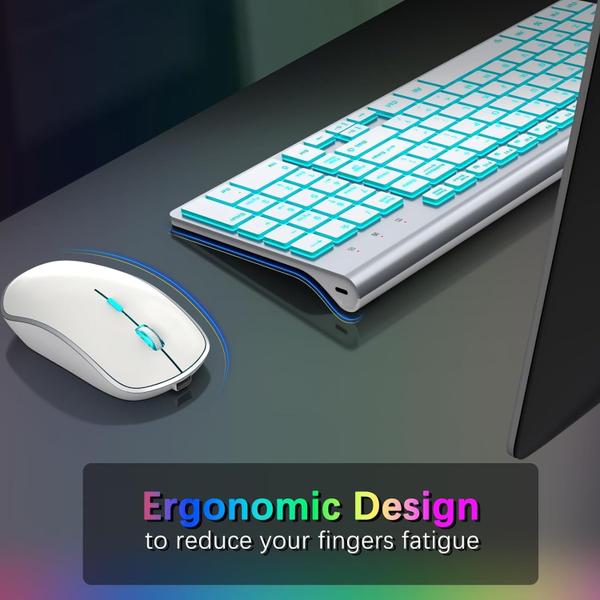 Imagem de Combinação de teclado e mouse sem fio JOYACCESS J com retroiluminação