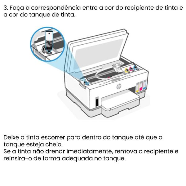 Imagem de combo 04 Frascos de Tinta GT53 Preto + GT52 Amarelo + GT52 Ciano + GT52 Magenta para Smart Tank série 510