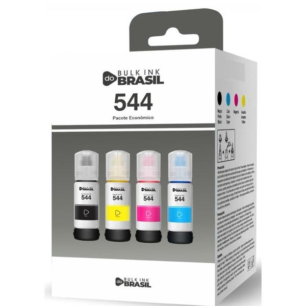 Imagem de Combo 04 garrafas de tintas para Epson  T544 - T544520-4P compatível com Impressora Epson L5190