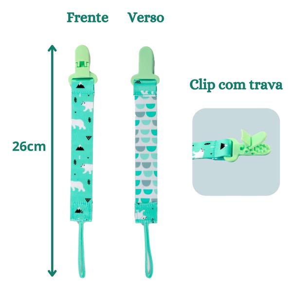 Combo 1 Prendedor De Chupeta Estampado E 1 Mola Pietra Baby Imagem de Combo 1 Prendedor De Chupeta Estampado E 1 Mola Pietra Baby