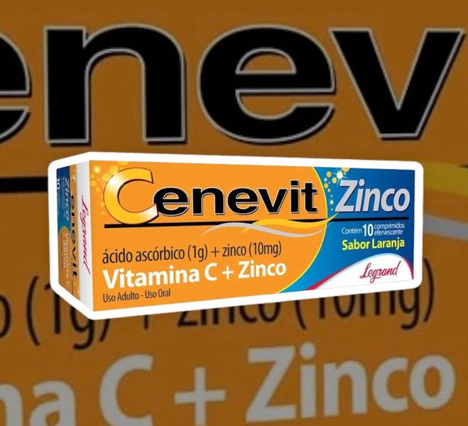 Imagem de Combo 10 caixas Cenevit Zinco 1g 10 Comprimidos Efervescentes - Legrand