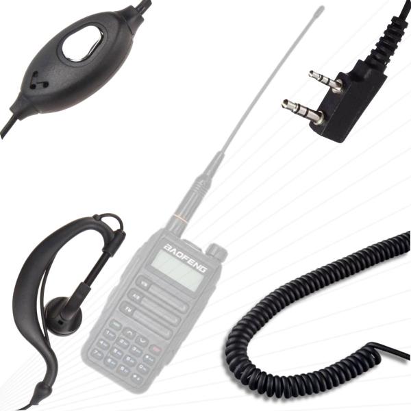 Imagem de Combo 10 Fone Ouvido Com Ptt Para Rádio Comunicador Uv-16 Plus