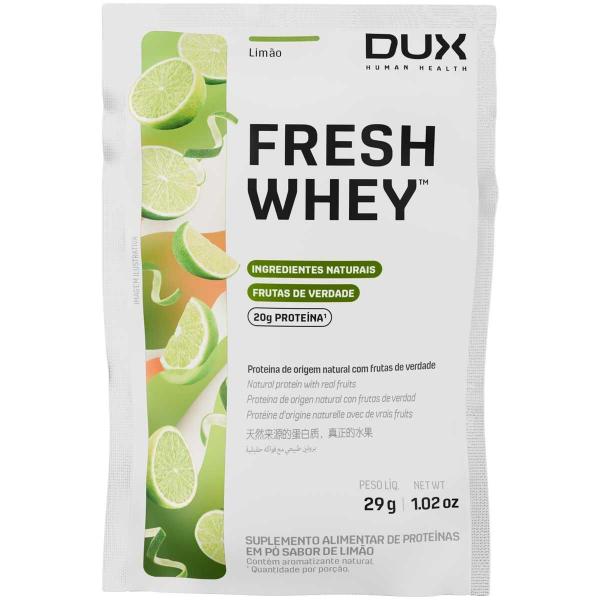 Imagem de Combo 10 Fresh Whey Dux Whey Protein 3W Sachê Sabor Limão