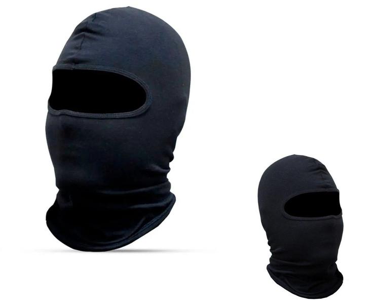 Imagem de Combo 10 Touca Capuz Ninja Balaclava Proteção Frio Inverno Preta Moto Motoboy Paintball Tático Militar