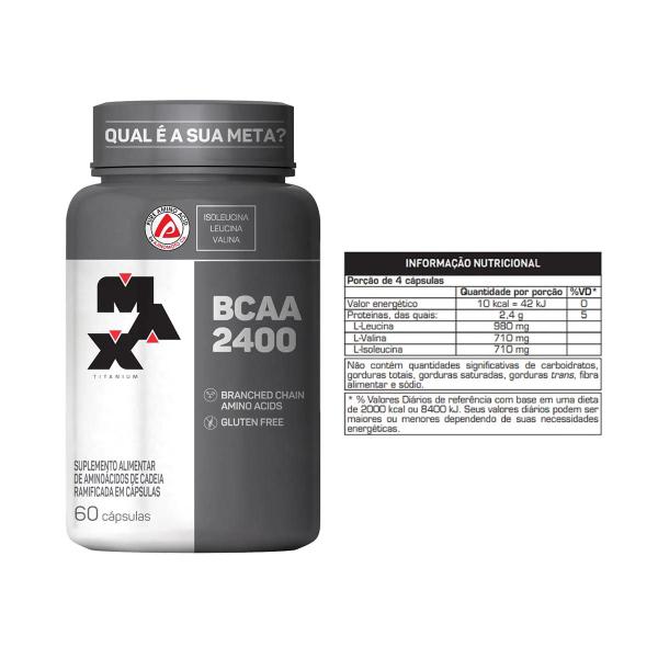 Imagem de Combo 100% Whey 900g, Creatina Monohidratada 100g e Bcaa 60 Cápsulas - Max Titanium