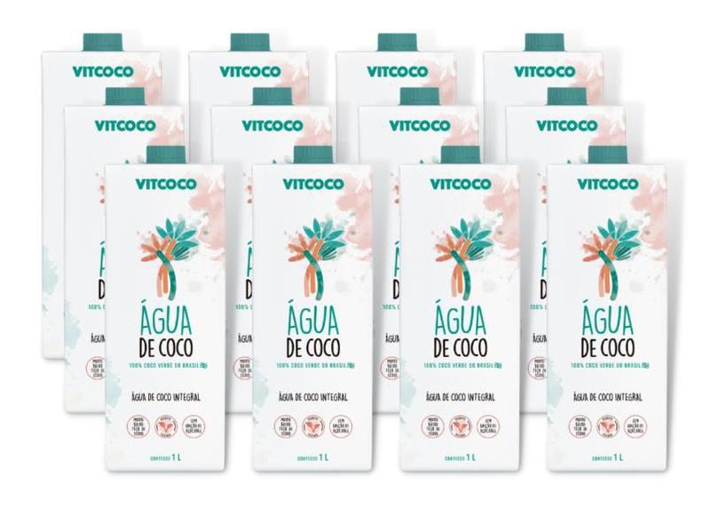 Imagem de Combo 12 unidades água de coco vitcoco de 1l