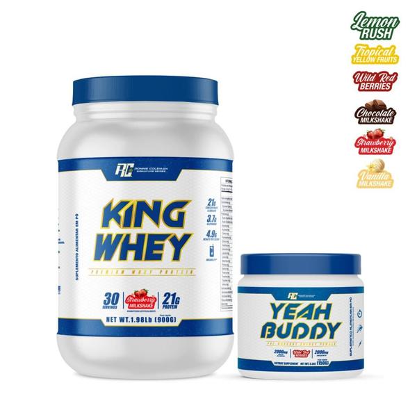 Imagem de COMBO 15 - King Whey 900g Baunilha + Pré treino Yeah Buddy 150g