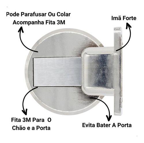 Imagem de Combo 15 Prende Porta Magnético Fixador com Imã Segura Porta Slim Trava Magnetica Ima Forte