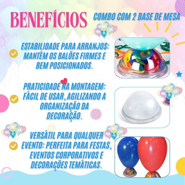 Imagem de Combo 2 Base Mesa Decoracao Arranjo Balao Festa Aniversarios