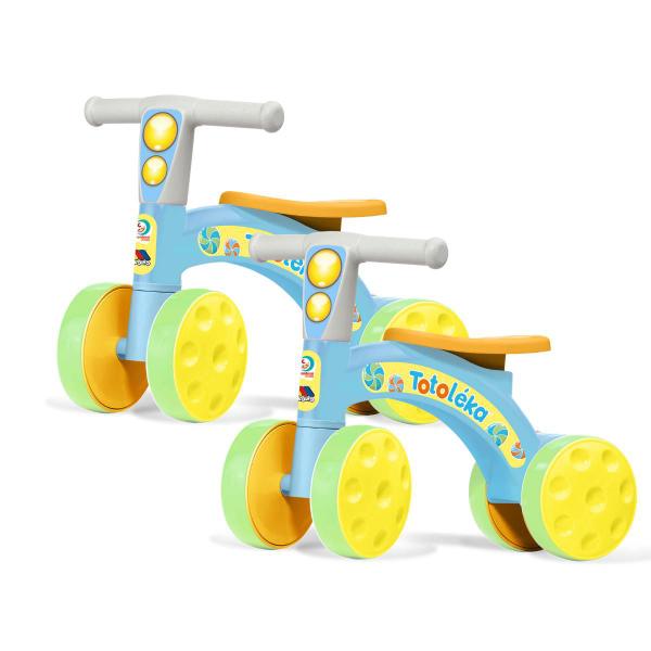 Imagem de Combo 2 Bicicletas Equilíbrio Infantil 4 Rodas Sem Pedal Seguro