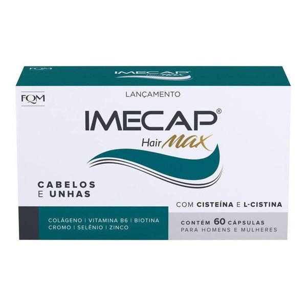 Imagem de Combo 2 caixas Imecap Hair Max Cabelos e Unhas 60 Capsulas - Farmoquimica