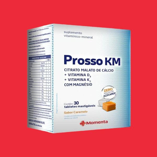 Imagem de Combo 2 caixas prosso Km 30 tabletes mastigaveis sabor caramelo - Momenta