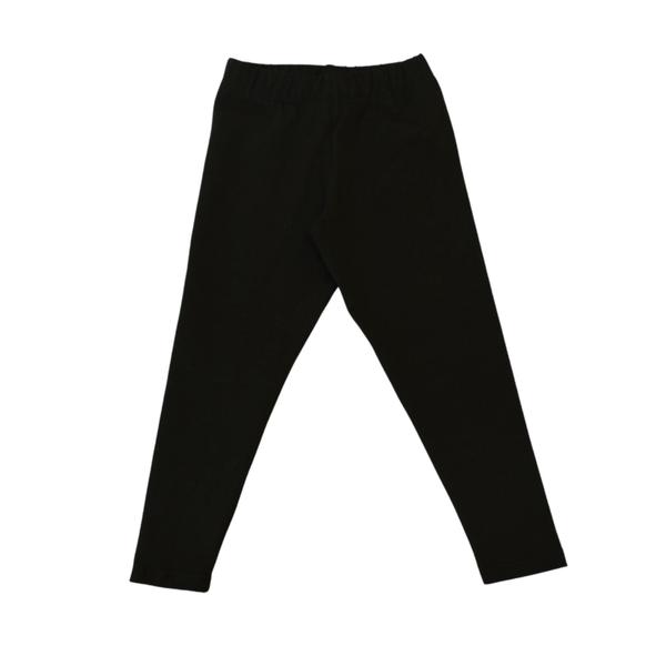 Imagem de Combo 2 Calças Legging Infantil Lisa Escolar Menina Cotton Algodão Tecido Confortável