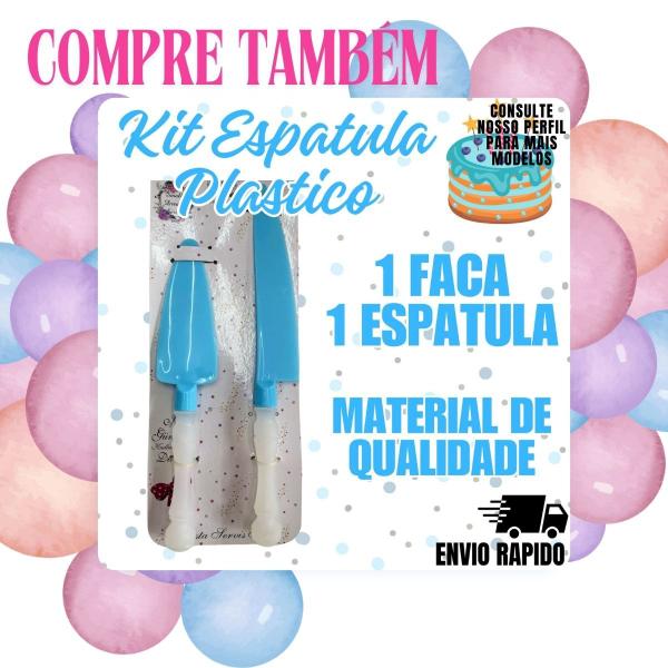 Imagem de Combo 2 Espatula Plastico Bolo Aniversario Decoraçao