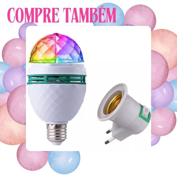 Imagem de Combo 2 Lâmpada Led Globo Colorida Giratoria Festa 110v/220v