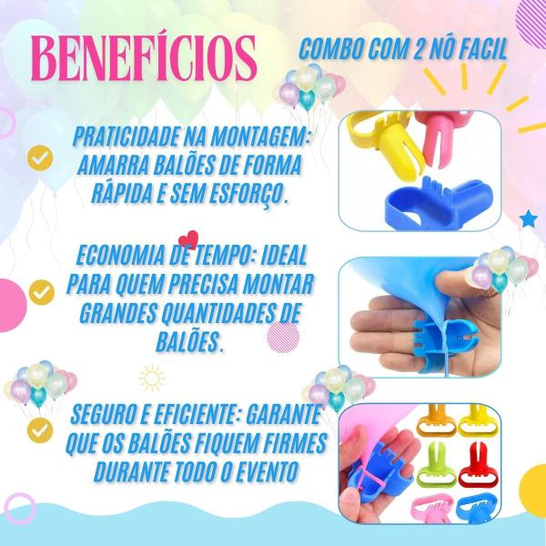 Combo 2 Nó Fácil Adaptador Para Amarrar Balões/bexigas - CRGFESTAS Imagem de Combo 2 Nó Fácil Adaptador Para Amarrar Balões/bexigas