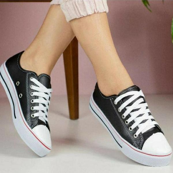 Imagem de Combo 2 Pares Tênis Feminino Casual All One Star Sapatênis