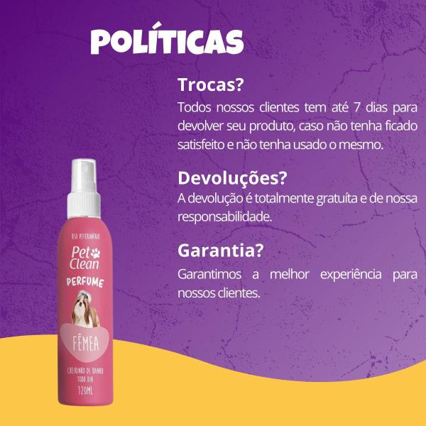 Imagem de Combo 2 Perfume Pet Clean Fêmea para Cães e Gatos - 120ml