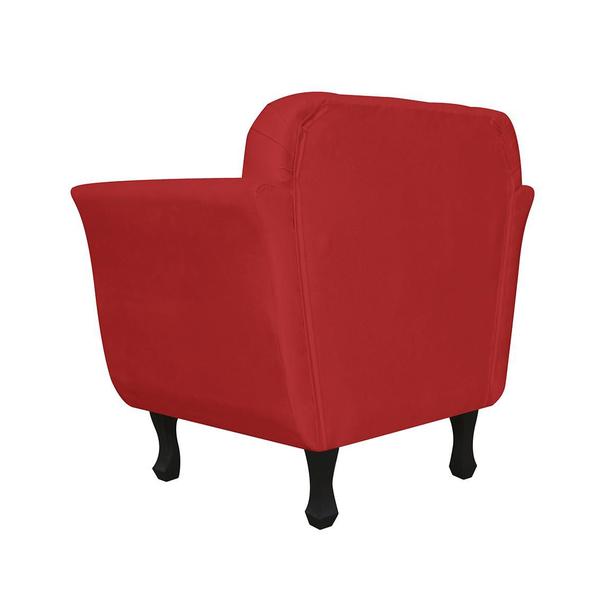 Imagem de Combo 2 Poltrona Decorativa Com Capitone Para Recepção Juliana Suede Vermelho - DL Decor