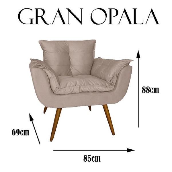 Imagem de Combo 2 Poltronas Decorativa Estofada Para Sala Comercial Opala Suede Rosa - DL Decor