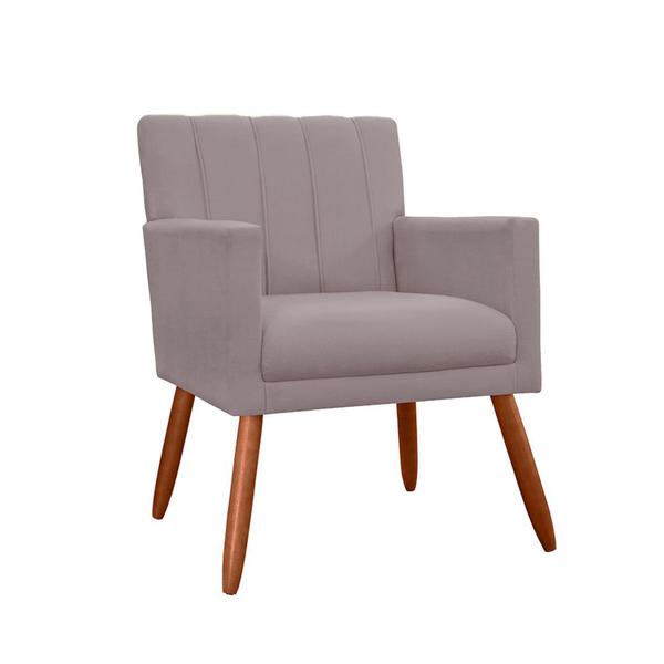 Imagem de Combo 2 Poltronas Decorativa Para Consultório Escritório Cecília Suede Rosê - DL DECOR