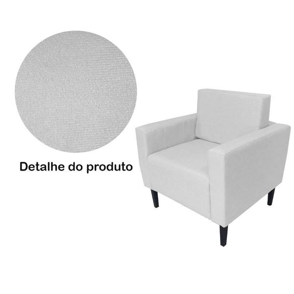 Imagem de Combo 2 Poltronas Estofadas Para Consultório Manu Corano Branco - DL DECOR