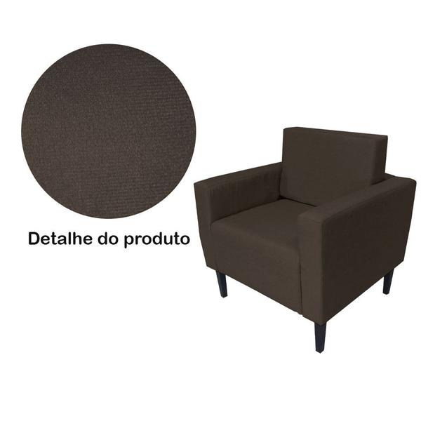 Imagem de Combo 2 Poltronas Estofadas Para Consultório Manu Corano Marrom - DL DECOR