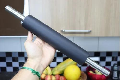 Imagem de Combo 2 Rolo De Massas Preto Pratic Chef 45cm Aço Inoxidável